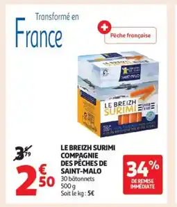 Auchan Supermarché Le breizh surimi compagnie des pêches de saint-malo offre