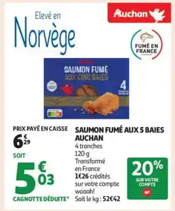 Auchan Supermarché Saumon fumé aux cino baies offre