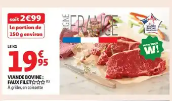 Auchan Supermarché Viande bovine faux filet offre