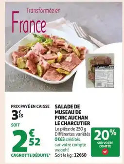 Auchan Supermarché Salade de museau de porc auchan offre