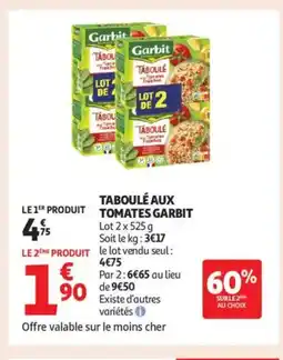Auchan Supermarché GARBIT Taboulé aux tomates offre