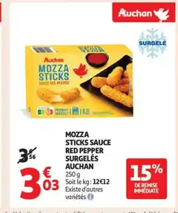 Auchan Supermarché AUCHAN Mozza stitcks sauce red pepper offre