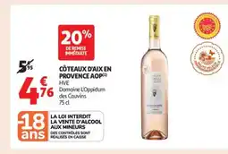 Auchan Supermarché Côteaux d'aix en provence aop offre