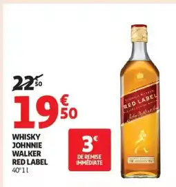 Auchan Supermarché JOHNNIE WALKER RED LABEL Whisky offre