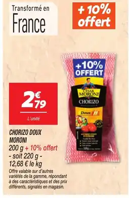 Netto MORONI Chorizo doux offre
