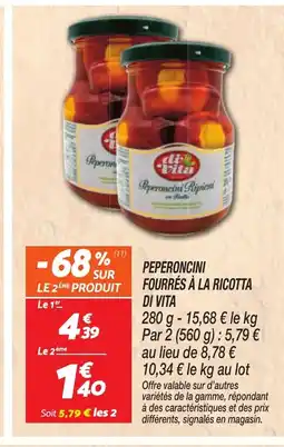 Netto DI VITA Peperoncini fourrés à la ricotta offre