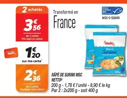 Netto NETTO Râpé de surimi msc offre