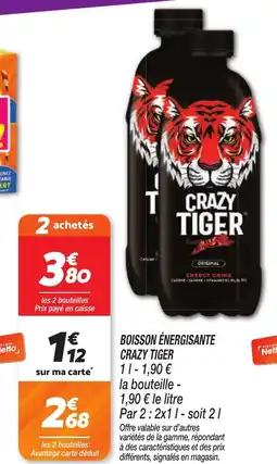 Netto CRAZY TIGER Boisson énergisante offre
