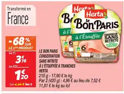 Netto HERTA Le bon paris conservation sans nitrite offre