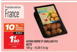 Netto NETTO Accras morue et cabillaud x12 offre