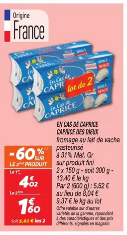 Netto En cas de caprice caprice des dieux offre