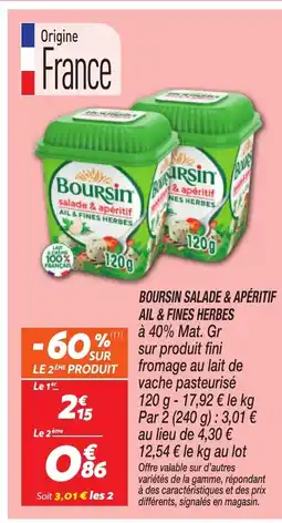 Netto Boursin salade & apéritif ail & fines herbes offre