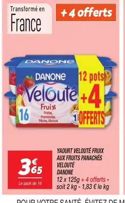 Netto DANONE Yaourt velouté fruix aux fruits panachés velouté offre