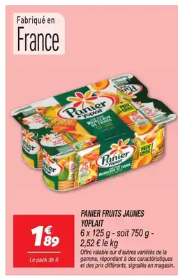 Netto Panier fruits jaunes yoplait offre