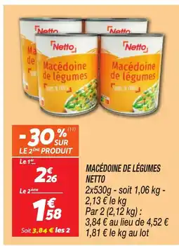 Netto NETTO Macédoine de légumes offre