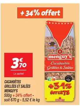 Netto MENGUY'S Cacahuètes grillées et salées offre