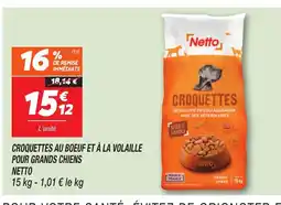 Netto NETTO Croquettes au boeuf et à la volaille pour grands chiens offre