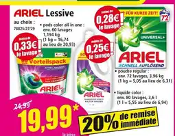 Norma ARIEL Lessive offre