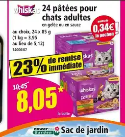 Norma WHISKAS 24 pâtées pour chats adultes offre