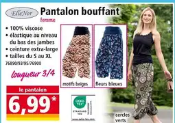 Norma ELLENOR Pantalon bouffant femme offre