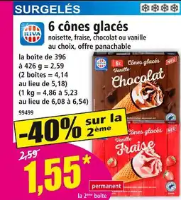Norma RIVA 6 cônes glacés offre