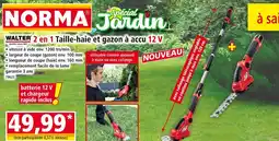 Norma WALTER 2 en 1 Taille-haie et gazon à accu 12 V offre