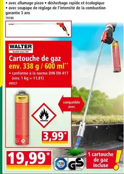 Norma WALTER Cartouche de gaz offre