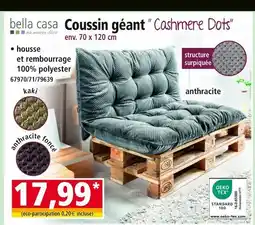 Norma BELLA CASA Coussin géant 'cashmere dots' offre