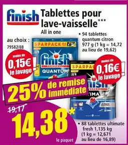 Norma FINISH Tablettes pour lave-vaisselle offre