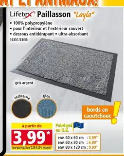 Norma LIFETEX Paillasson Layla offre