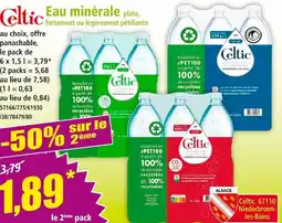 Norma CELTIC Eau minérale plate, fortement ou légèrement pétillante offre