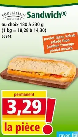 Norma POULLAILLON BOULANGERIE Sandwich(a) offre