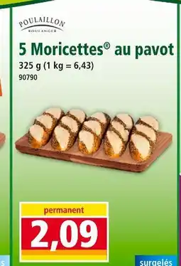 Norma POULAILLON BOULANGER 5 Moricettes au pavot offre