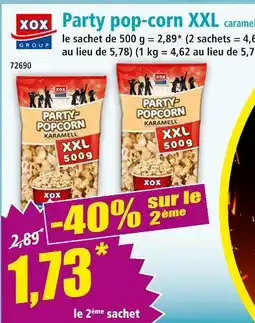 Norma XOX Party pop-corn XXL caramel offre