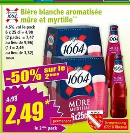 Norma KRONENBOURG 1664 Bière blanche aromatisée mûre et myrtille offre