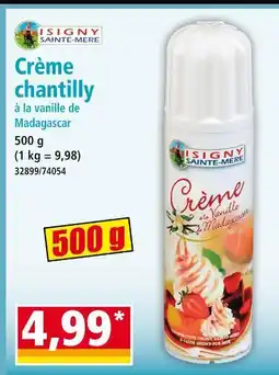 Norma ISIGNY SAINTE-MÈRE Crème chantilly à la vanille de Madagascar offre