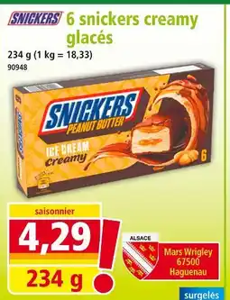 Norma SNIKERS Ice cream creamy glacés offre