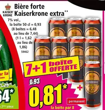 Norma KAISERKRONE Bière forte kaiserkrone extra offre