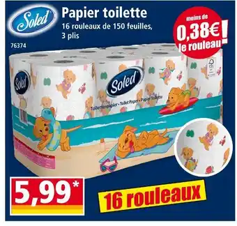 Norma SOLED Papier toilette offre