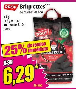Norma PROF Briquettes de charbon de bois offre