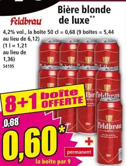 Norma FELDBRAU Bière blonde de luxe offre