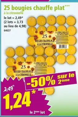 Norma 25 bougies chauffe plat offre