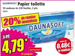 Norma DAUNASOFT Papier toilette offre