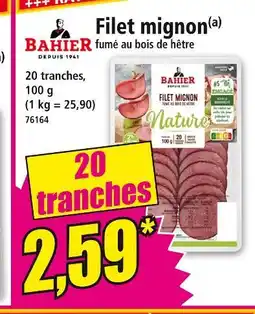 Norma BAHIER Filet mignon fumé au bois de hêtre offre