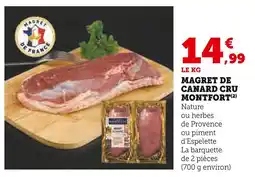 Super U Montfort Magret de canard cru offre