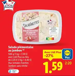 Lidl SALADINETTES Salade piémontaise au jambon offre