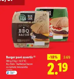 Lidl Select & Go Burger pavé assortis offre