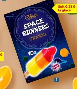Lidl GELATELLI 10 glaces fusées space runners offre