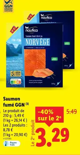 Lidl NAUTICA Saumon fumé ggn offre
