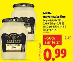 Lidl MAILLE mayonnaise fine offre